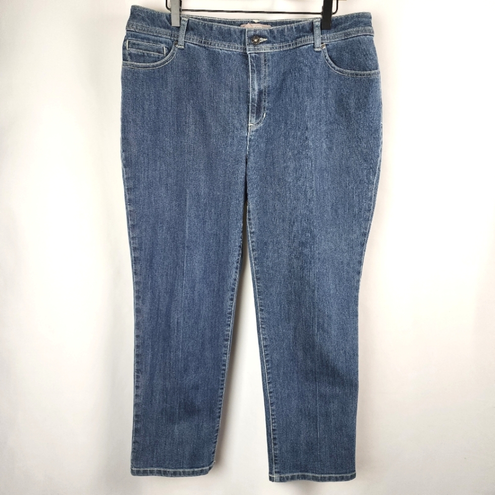 Chico's Women's Denim Ankle Blue Jeans Size 14 (Chico's 2.5)